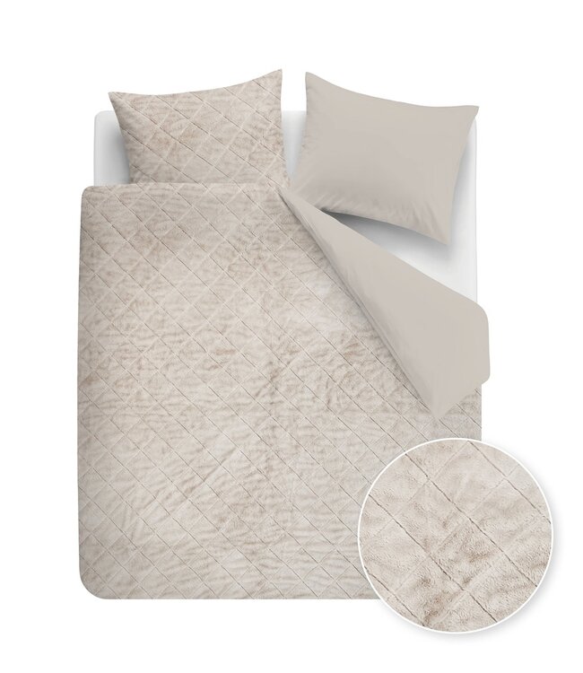 Rivièra Maison Dekbedovertrek Katoen Dreamfur Sand 200 x 200/220