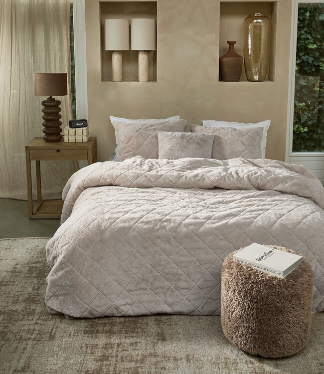 Rivièra Maison Dekbedovertrek Katoen Dreamfur Sand 260 x 200/220