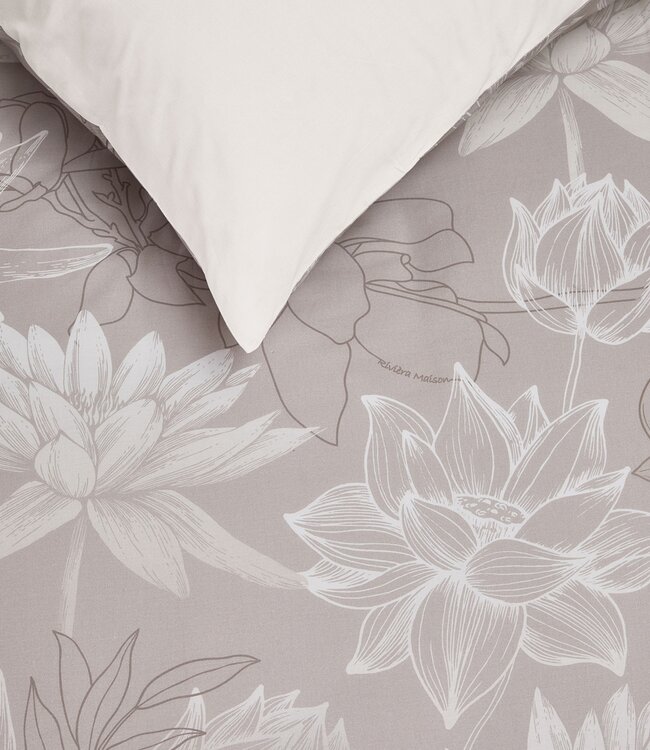 Rivièra Maison Dekbedovertrek Katoen Amelia Taupe 200 x 200/220
