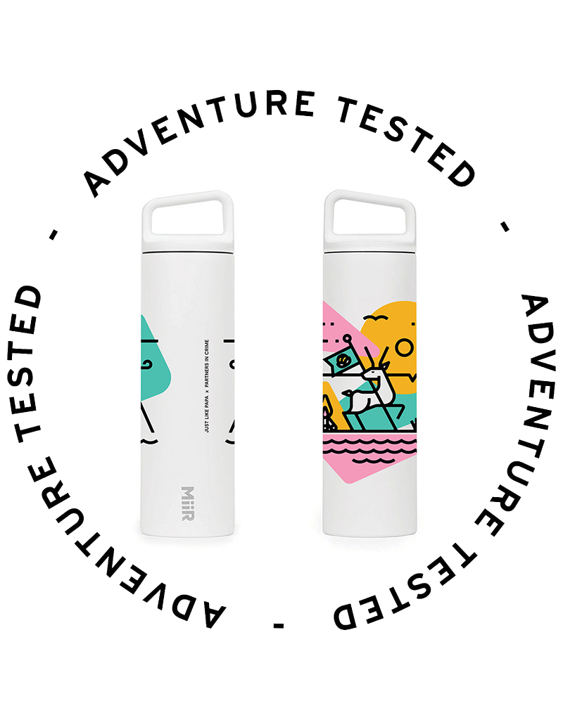 Adventure Tested MiiR Wide Mouth 590ml (20oz) - Artist Series - Partners In Crime - Adventure Tested