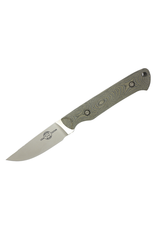 White River Knives Small Game, Linen Micarta, Black and Olive Drab