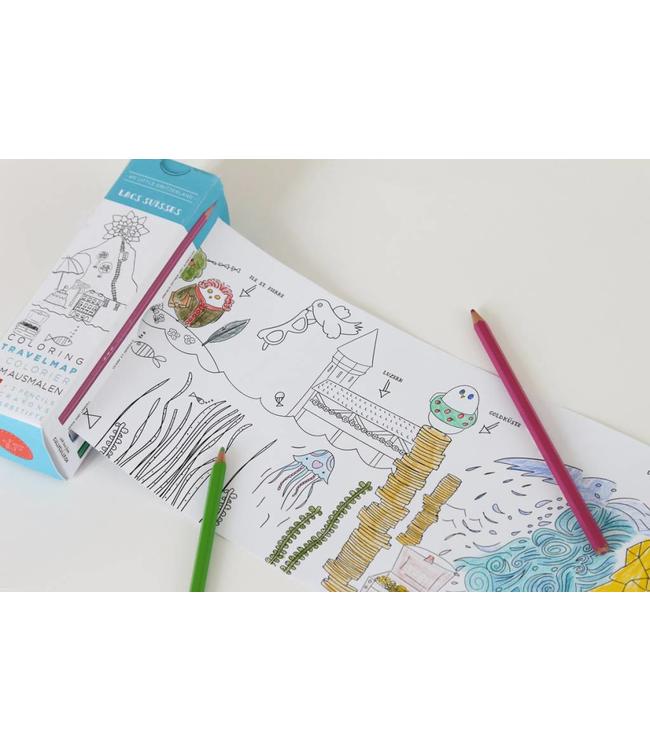 Cullycully Travel Map Swiss Lakes