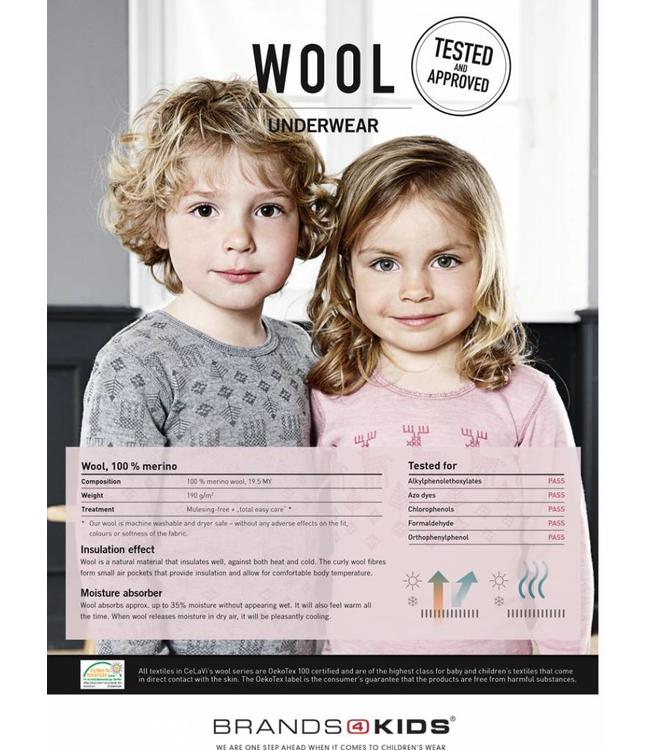 CeLaVi CeLaVi lange Unterhosen Merinowolle Schneeflocke light rose