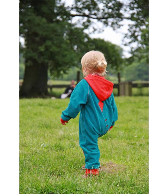 Ducksday Ducksday Fleece-Anzug grün/orange