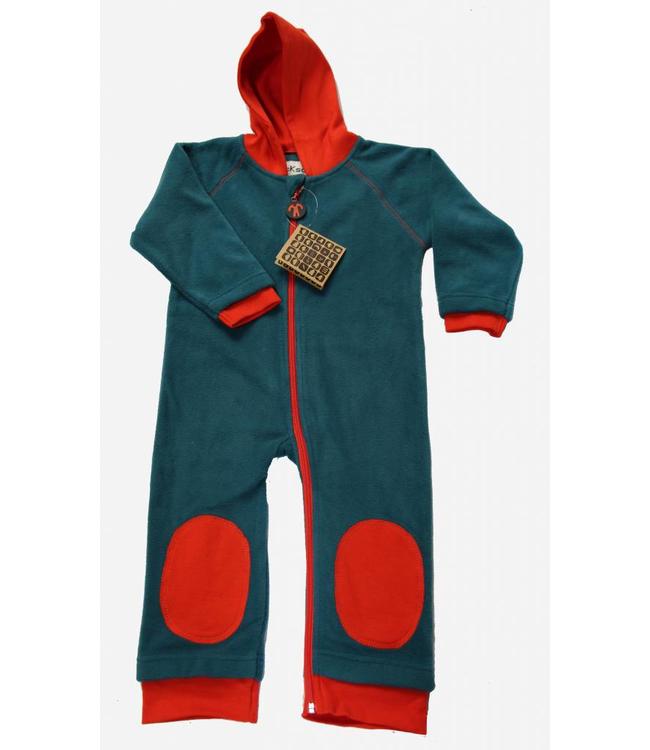 Ducksday Ducksday Fleece-Anzug grün/orange