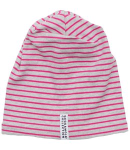 Geggamoja Geggamoja Wintermütze Streifen lila/cerise Fleece