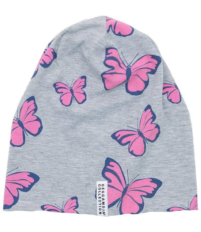 Geggamoja Geggamoja Mütze Limited Edition Pink Butterfly