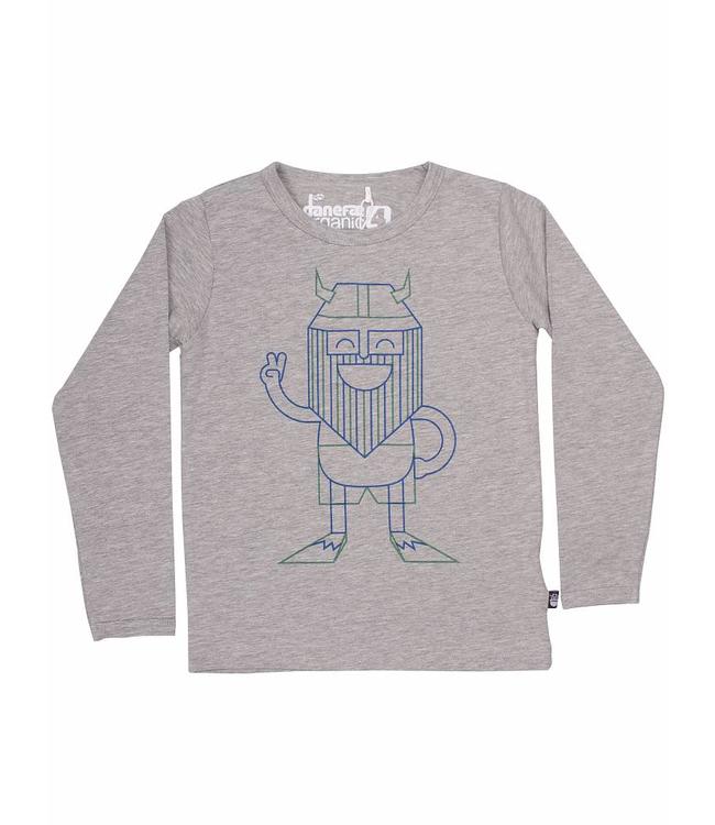 Danefæ Danefæ Langarmshirt Organic Geometric Erik grau