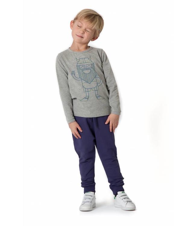 Danefæ Danefæ Langarmshirt Organic Geometric Erik grau