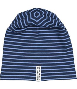 Geggamoja Geggamoja Wintermütze Streifen marine/hellblau  Fleece