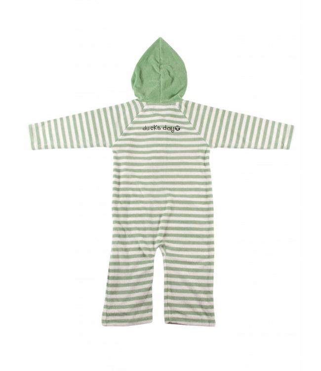 Ducksday Ducksday Frottee Strampler green stripe