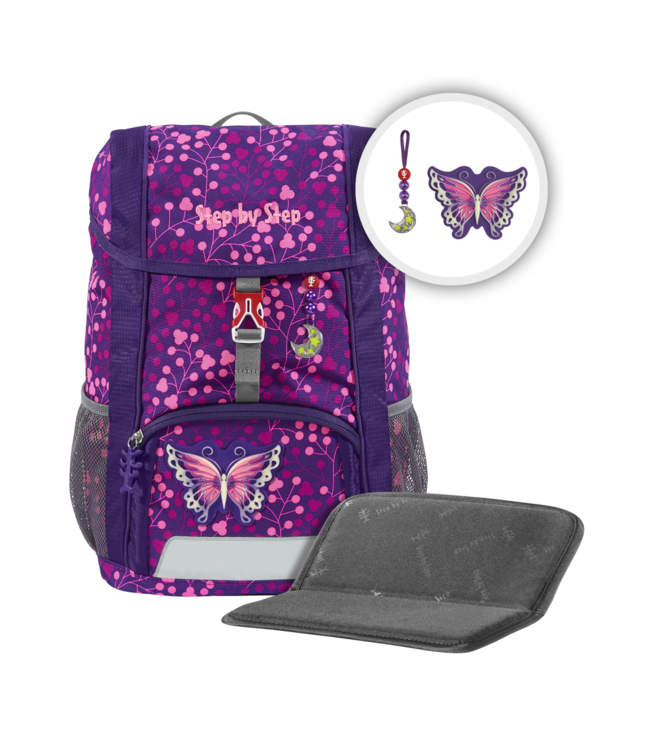 Step by Step Step by Step KID SHINE Rucksack-Set "Butterfly Night Ina", 3-teilig