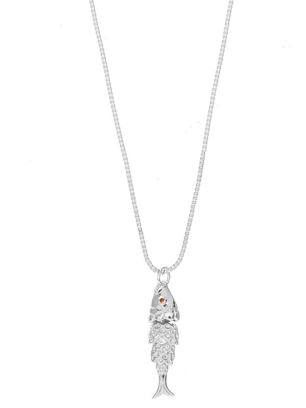 Les Soeurs Necklace Rosa Fish 1. Please note, OUTLET purchases cannot be exchanged or returned. <br />
Necklace with fish pend...