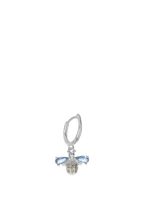 Earring Jeanne Bee. Ideal for those looking for fine jewelery with a touch of blue sparkle. Make this playful honey bee e...