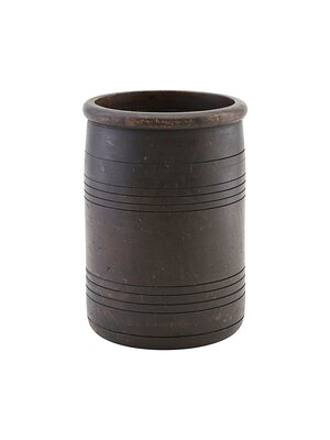 Storage Planter Kango. De simplistische storage jar, Kango, heeft een donkerbruine nuance en een organische vorm die hem ...
