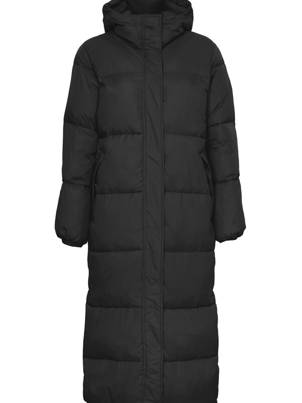 Les Soeurs Padded Maxi Coat Kelvin 1. Trendy puffercoat met een elegante pasvorm. Ontworpen om je warm te houden op de me...