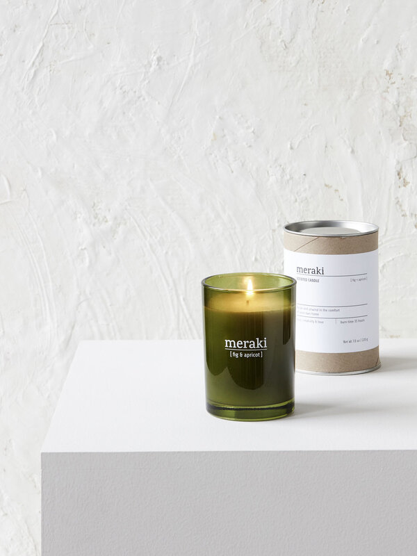 Meraki Scented Candle Fig & Apricot 2. The Scandinavian Garden scented candle is made of soy wax and is a 100% natural pr...