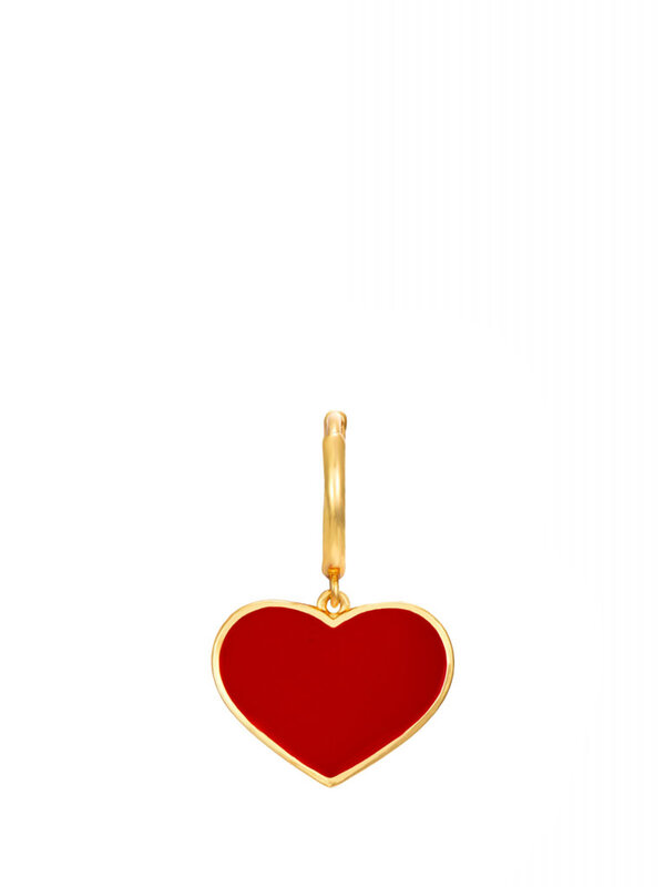 Les Soeurs Earring Jeanne Red Heart 2. Please note, OUTLET purchases cannot be exchanged or returned. Love can take diffe...