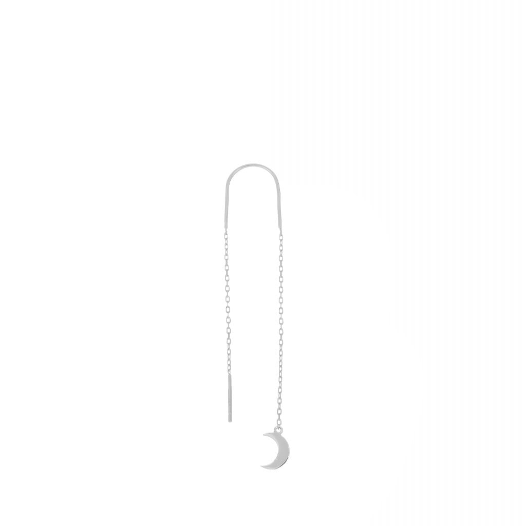 Les Soeurs Oorbel Loulou Moon 1. Deze oorstekers heeft een sierlijke twist: een delicate ketting die uitmondt in een maan...