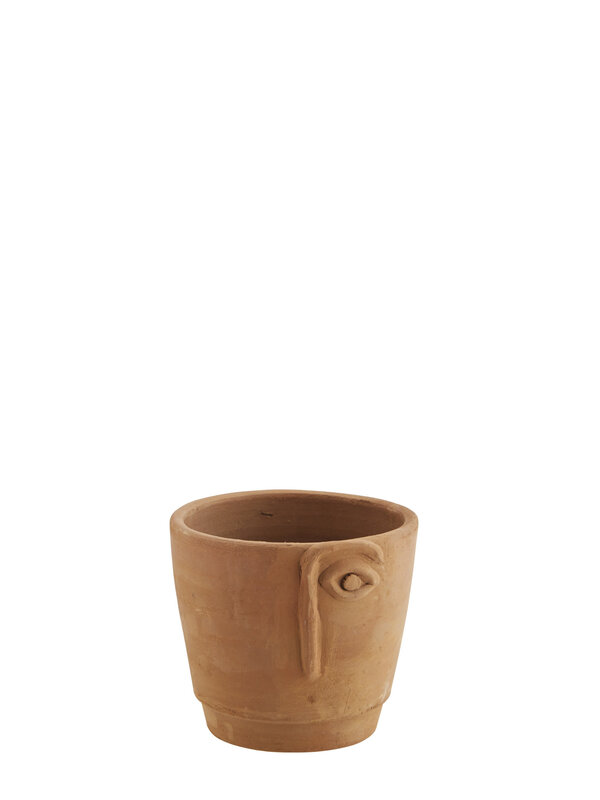 Madam Stoltz Terracotta Flower Pot Face 1. A flower pot with a beautiful plant in it brightens up your interior completel...