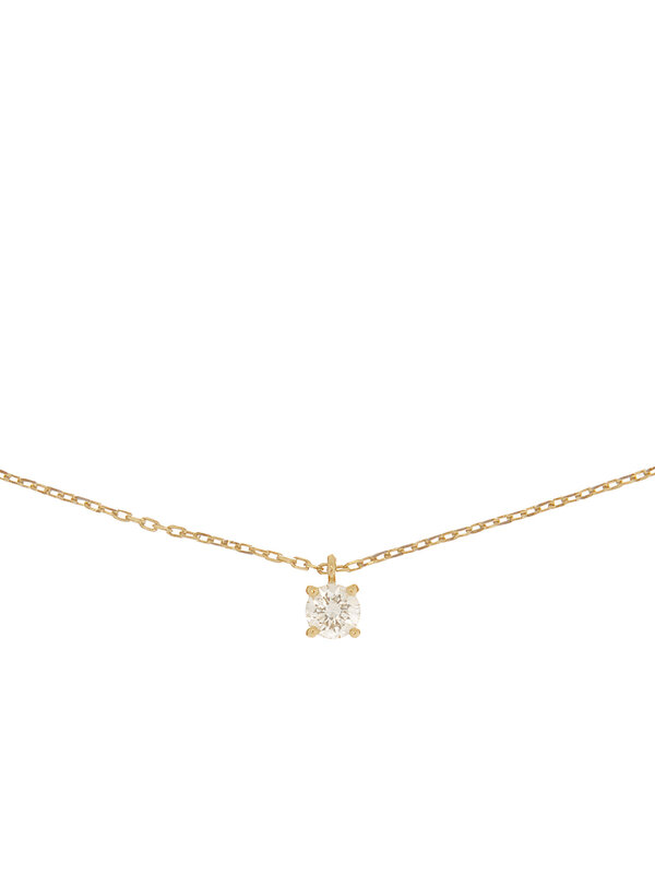 Les Soeurs 14K Necklace Rey Single Diamond 1. This beautiful necklace in 14K gold is perfect for showing off a little spa...