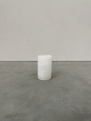 Cylinder Alabaster Tea Light Holder (small). Add a touch of coziness to your interior with this alabaster candle holder. ...