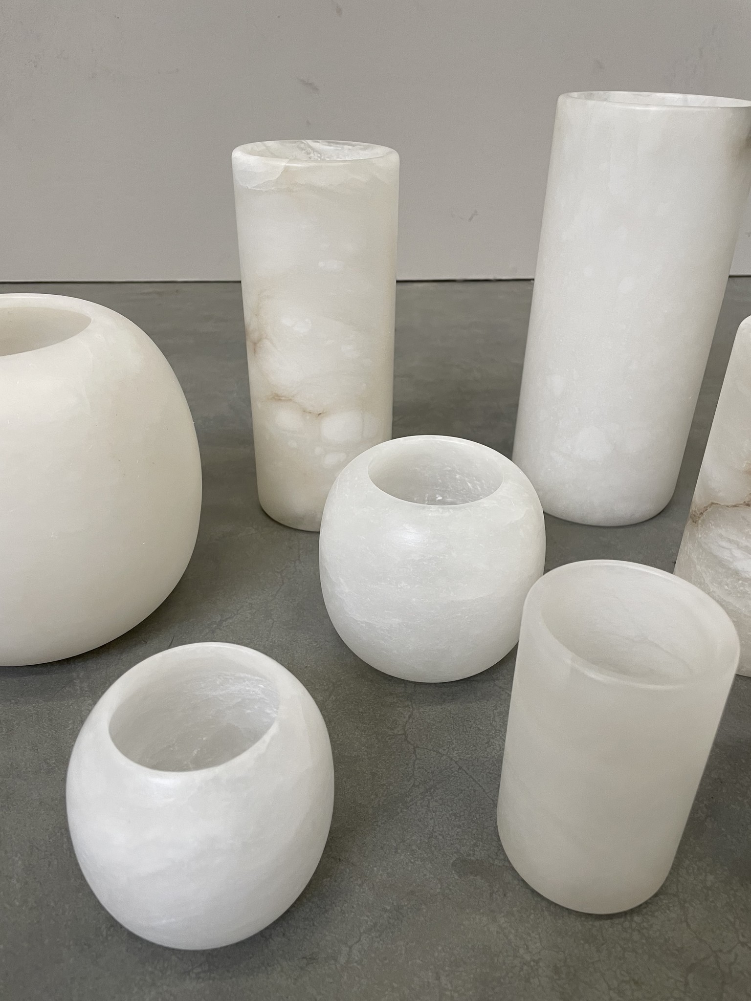 Les Soeurs Cylinder Alabaster Tea Light Holder (medium) 3. Add a touch of coziness to your interior with this alabaster c...