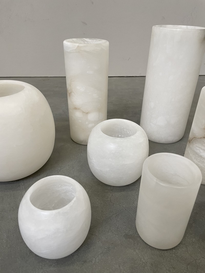 Waarnemen puree Internationale Les Soeurs Alabaster Cylinder Alabaster Waxinelichthouder large ▽ Les Soeurs