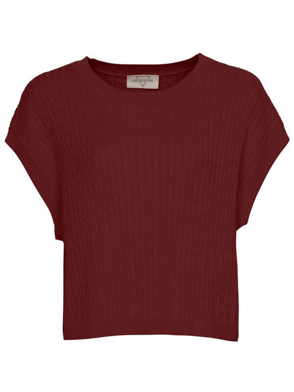 Les Soeurs Cable Knit Top Charlie 5. Add some texture to your look with a knit top. This knitted top is designed in a sle...