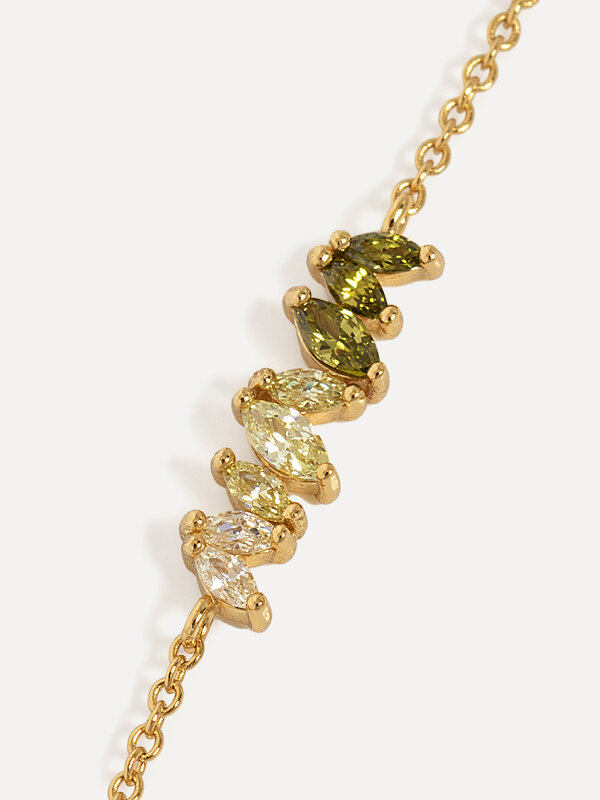 Les Soeurs Bracelet Harry Marquise 1. Elegant and sophisticated, this gold bracelet with marquise cut cubic zirconia ston...