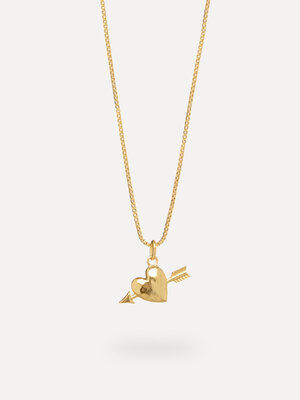 Necklace Roma Cupids Heart. Cupid called, he wants his necklace back. This gold heart necklace is the perfect eye-catchin...