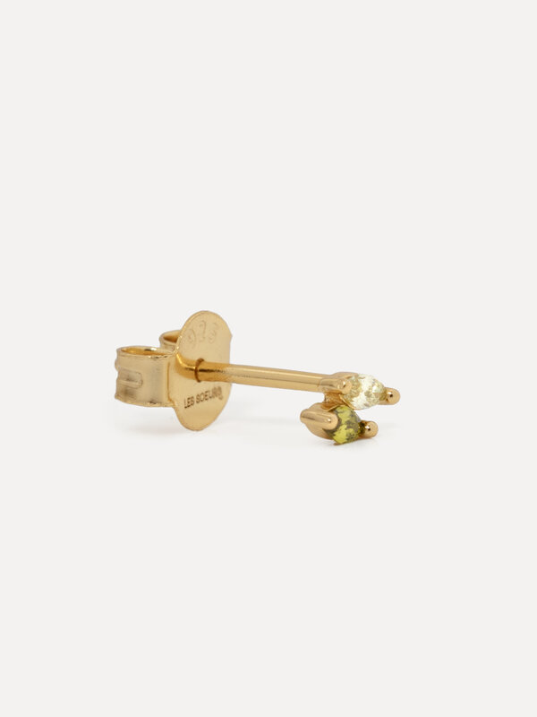 Les Soeurs Earring Jolie Marquise Olivine 4. This earring stud is perfect for stacking, but is sure to make a statement o...