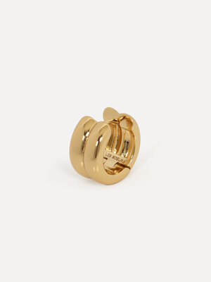 Earring Ferdi Double Huggie. This versatile gold huggie gives you the perfect double-stack look with just one earring. If...