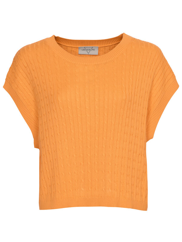 Les Soeurs Cable Knit Top Charlie 2. Add some texture to your look with a knit top. This knitted top is designed in a sle...