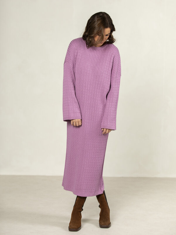 Les Soeurs Cable Knit Dress Ciara 2. The comfort of your favorite sweater in the form of a dress. This soft cable knit dr...
