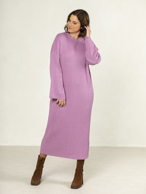 Les Soeurs Cable Knit Dress Ciara 1. The comfort of your favorite sweater in the form of a dress. This soft cable knit dr...