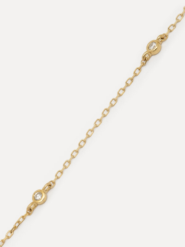 Les Soeurs 14K Bracelet Hess Triple Diamond 4. This beautiful 14k gold bracelet features three elegant diamonds to add a ...