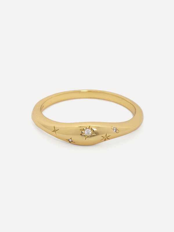 Les Soeurs Ring Ginette Astro 4. Verfraai je vinger met deze glamoureuze hemelse ring met sprankelende inzetstukken van z...