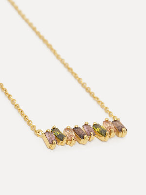 Necklace Roma Baguette. This timeless necklace is a real must-have in your jewelery box! This necklace turns any look int...