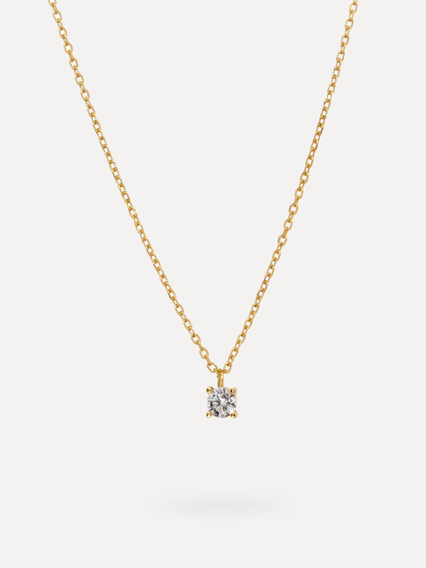 Les Soeurs Ketting Romee Extra Fine Chain Strass 4. Deze prachtige halsketting met een sierlijke strass is perfect voor h...