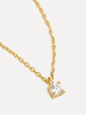 Ketting Romee Extra Fine Chain Strass. Deze prachtige halsketting met een sierlijke strass is perfect voor het toevoegen ...