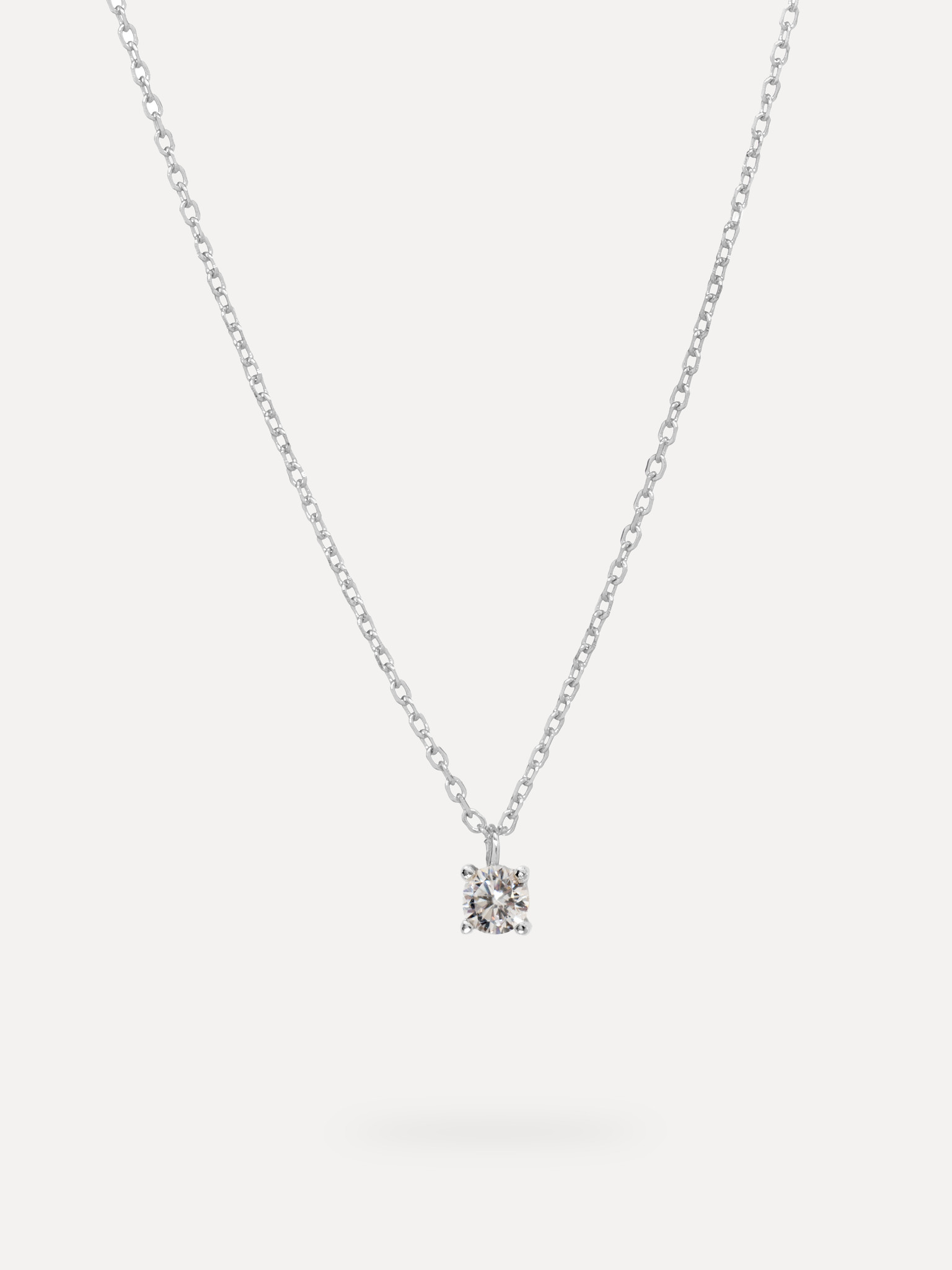 Ketting Romee Extra Fine Chain Strass Silver