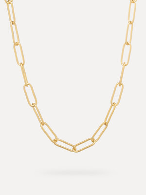 Necklace Rana Big Chain. Designed to be worn every day, this 14k gold-dipped link necklace will effortlessly complement t...