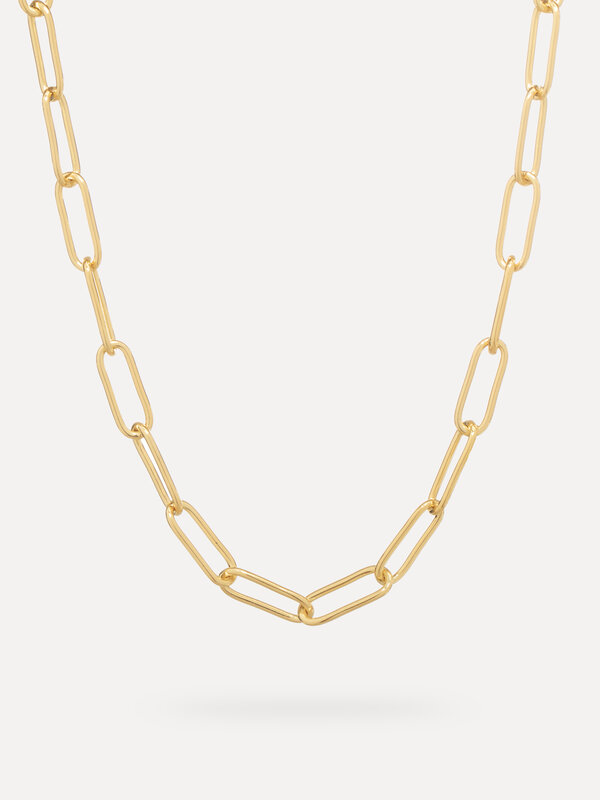Les Soeurs Necklace Rana Big Chain 1. Designed to be worn every day, this 14k gold-dipped link necklace will effortlessly...