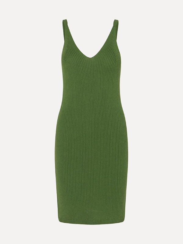 MBYM Knitted Midi Dress Concetta Serenity 6. This knitted V-neck midi dress will keep you stylish and comfortable this su...