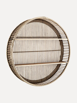 Round Bamboo Shelf. Accentuate your interior with this round bamboo wall shelf. The combination of natural bamboo with a ...