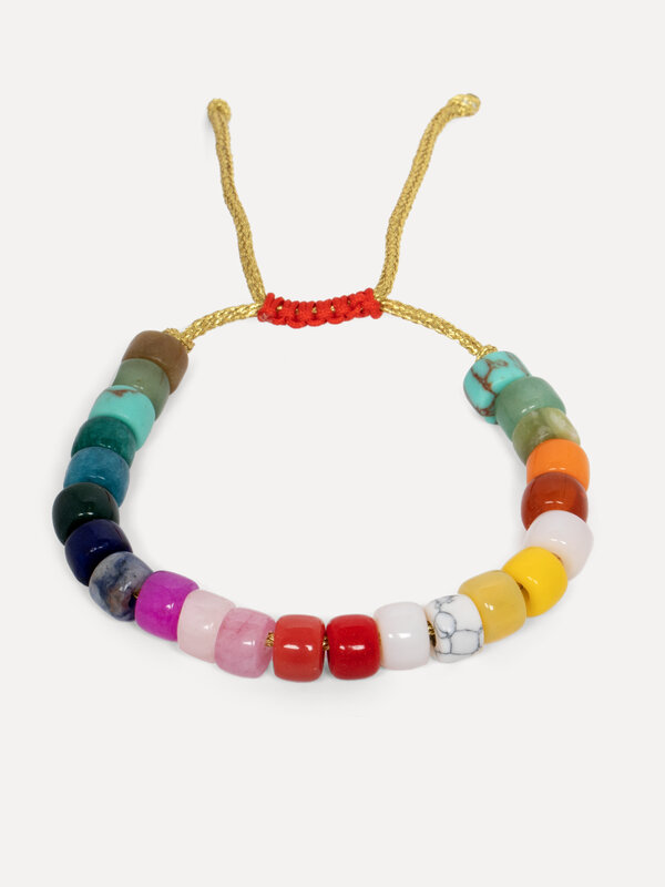 Les Soeurs Armband Fia Beads 1. Kleurrijke kralen maken deze armband tot een levendig, speels stuk dat kan worden gedrage...