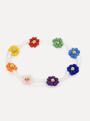 Armband Elies Daisy. Deze fleurige daisy armband is een leuke toevoeging aan elke look. Een gemakkelijk accessoire voor d...