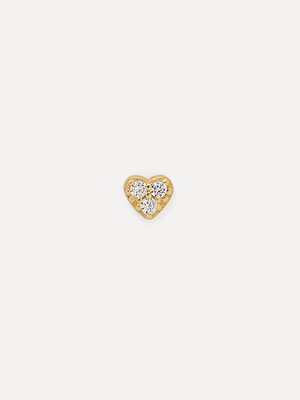 Earring Jolie Heart Strass. A simple, fun heart-shaped earring for those wild moments when you just want to love yourself!