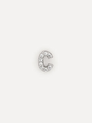 Boucle d'Oreille Jolie Initial Strass. La première lettre de votre nom, de votre amoureux, de votre enfant, un vrai must-...